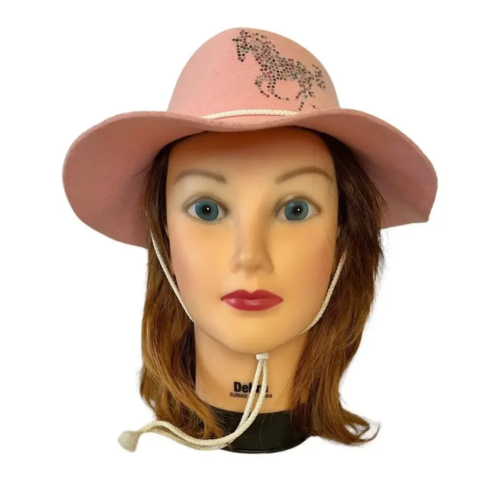 Silverado Embellished Pink Wool Felt Girls Cowgirl Hat - Cowboy Kids Made in USA